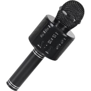 Toys for Kids Age 3 4 5 6 7 8 9 10, Karaoke Microphone with Bluetooth Singing Toys for Girls Birthday Gifts for 9 10 11 12 Year Old Kids Stocking Stuffers for Girls Boys 4-12 - Black