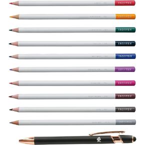 Colored Pencil Color Dictionary Select Set New 10 Colors CI-REX10C With Kanji LOVE Sticker, 0.35 x 3.14 x 7.16 in
