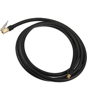 Motoforti Universal Tire Inflator Extension Hose Chuck Adapter Quick Connect, 2m Length, Copper Rubber, Black, 1 Pc