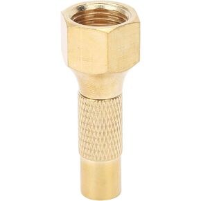 Aramox Tire Air Chuck Inflator, Brass Tire Twist-On Air Chucks Portable Brass Tyre Inflation Connector Valve 1/4in NPT Internal Thread for Car Bike Motorcycle