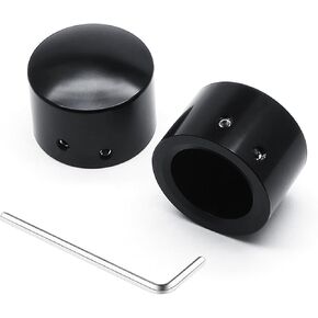 MZS Motorcycle Front Axle Nut Cover, 2002-2024 Touring Front Axle Nut Caps Cover Accessories Black CNC Compatible with Sportster Softail Ultra Road Glide King Street Glide Electra Ultra Dyna Vrod
