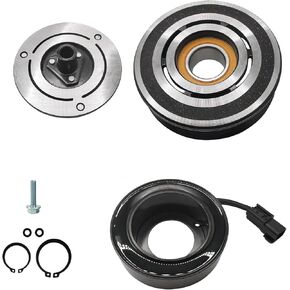 A/C Compressor Clutch Assembly Kit Plate Pulley Bearing Coil 1535 Replacement for 2007-2010 Ford F-250, AC Air Conditioning Compressor Clutch Coil Auto Repair Kit