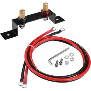 uxcell 7AWG Battery Jump Post Kit Cable and Mounting Bracket Terminals Relocation Kit Post Waterproof Charging Tool for UTV ATV Car Trucks RV Tractor Boat