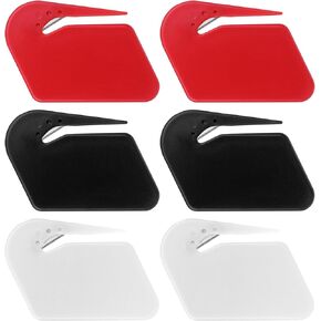 6 Pcs Letter Opener Envelope Slitter Plastic Mail Opener Blade with Safety Concealed Razor Blade Guiding Tip for Clear Cut Package Paper Cut Wrapping Office Home Business