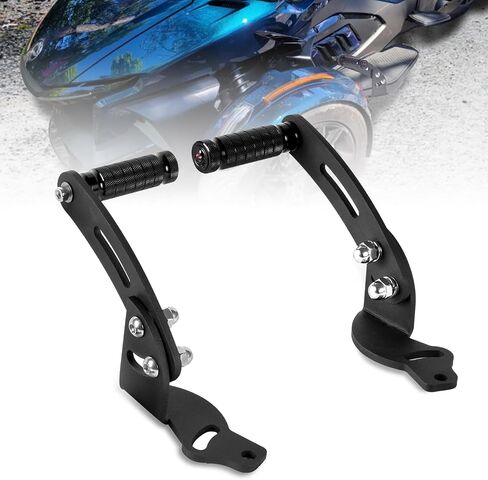 ATV Foot Pegs, Adjustable Floor Board Highway Footpegs Foot Rests Extension Peg Mount Kit, For Can Am Spyder F3 Floorboard Models 2015-2023 (3D Skull) in Saudi Arabia