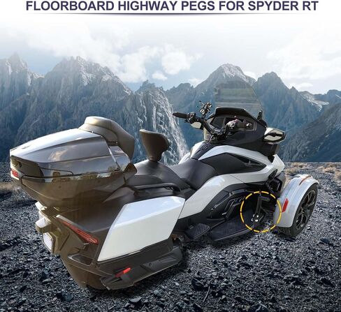 ATV Foot Pegs, Adjustable Floor Board Highway Footpegs Foot Rests Extension Peg Mount Kit, For Can Am Spyder F3 Floorboard Models 2015-2023 (3D Skull) in Saudi Arabia