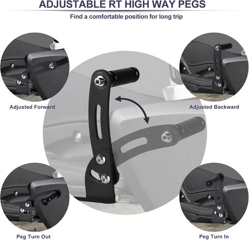 ATV Foot Pegs, Adjustable Floor Board Highway Footpegs Foot Rests Extension Peg Mount Kit, For Can Am Spyder F3 Floorboard Models 2015-2023 (3D Skull) in Saudi Arabia