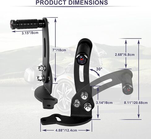ATV Foot Pegs, Adjustable Floor Board Highway Footpegs Foot Rests Extension Peg Mount Kit, For Can Am Spyder F3 Floorboard Models 2015-2023 (3D Skull) in Saudi Arabia