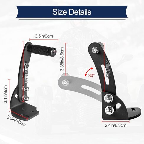 ATV Foot Pegs, Adjustable Floor Board Highway Footpegs Foot Rests Extension Peg Mount Kit, For Can Am Spyder F3 Floorboard Models 2015-2023 (3D Skull) in Saudi Arabia