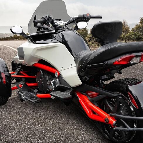 ATV Foot Pegs, Adjustable Floor Board Highway Footpegs Foot Rests Extension Peg Mount Kit, For Can Am Spyder F3 Floorboard Models 2015-2023 (3D Skull) in Saudi Arabia