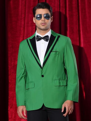 Lars Amadeus Formal Sport Coats for Men's Business Color Block Peak Lapel Prom Blazers in Saudi Arabia