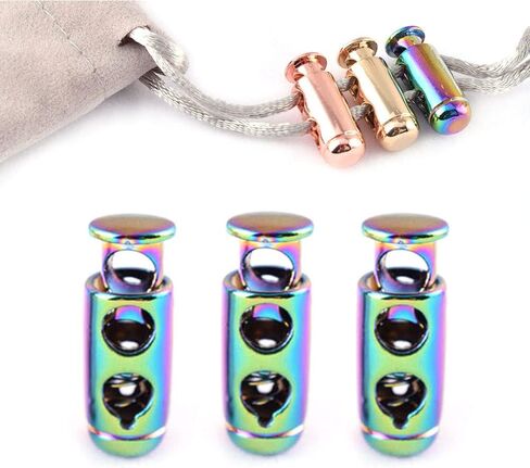 قفل إيقاف زنبركي معدني من noyin - قفل سلك زنبركي ذو فتحة مزدوجة وطرف تبديل دائري للملابس والحقائب والأحذية والحرف اليدوية DIY 20 قطعة (قوس قزح)، 4.5 مم in Kuwait