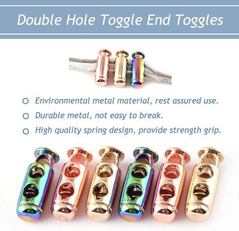 قفل إيقاف زنبركي معدني من noyin - قفل سلك زنبركي ذو فتحة مزدوجة وطرف تبديل دائري للملابس والحقائب والأحذية والحرف اليدوية DIY 20 قطعة (قوس قزح)، 4.5 مم in Kuwait