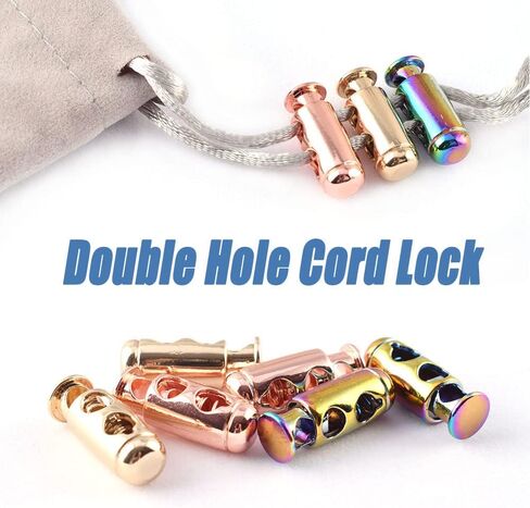 قفل إيقاف زنبركي معدني من noyin - قفل سلك زنبركي ذو فتحة مزدوجة وطرف تبديل دائري للملابس والحقائب والأحذية والحرف اليدوية DIY 20 قطعة (قوس قزح)، 4.5 مم in Kuwait