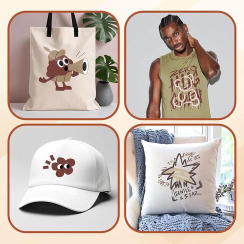 GOVAS Brown Heat Transfer Vinyl - 12" x 6ft Brown Iron on Vinyl Roll for Shirts, HTV Nude Vinyl for Silhouette Cameo, Cricut, Easy to Cut & Weed in Saudi Arabia