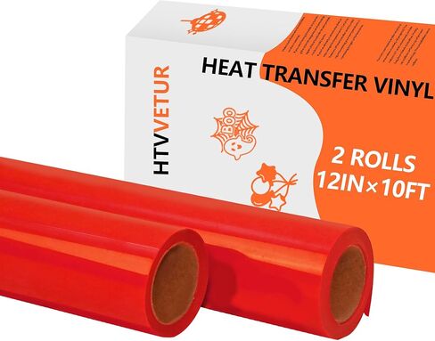 HTVVETUR Glitter White HTV Vinyl Heat Transfer Vinyl - 2 Rolls 12" x 10ft Glitter HTV for Shirts, Iron on Vinyl for Cameo - Easy to Cut & Weed for Heat Vinyl Design (Glitter White, 20ft) in Saudi Arabia