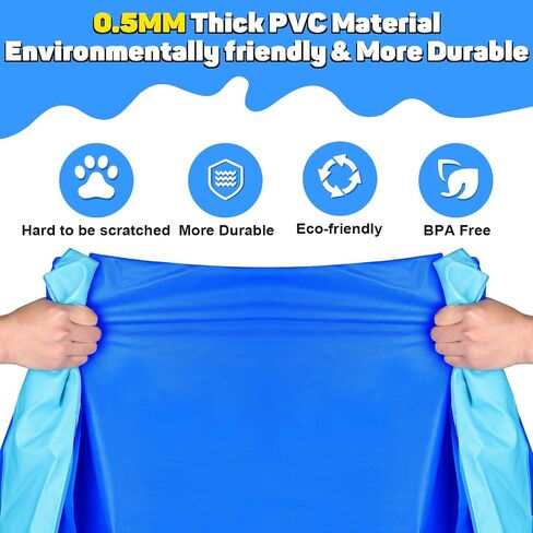 Thicken 94'' Extra Large Splash Pad for Outside,Non-Slip Sprinkler Pool for Kids and Dogs,Water Toys Big Splash Pad for Summer Outdoor,Easy to Use/Clean in Saudi Arabia