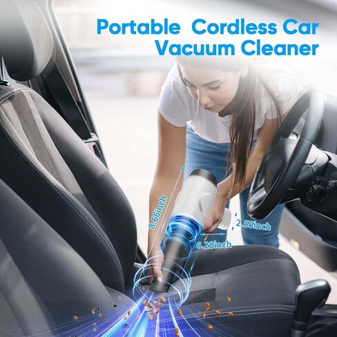 Mini Cordless Handheld Vacuum Cleaner 3-in-1 Rechargeable 9000PA High-Power Dust Buster, Air Blower & Hand Pump, for Car Home Office, Keyboard Clean Inflate/Deflate Swim Ring - 2024 New in Saudi Arabia