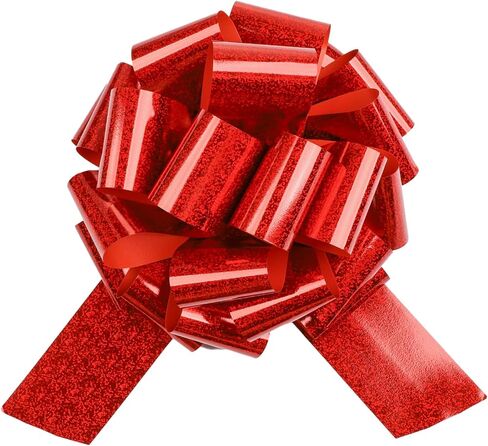 12 inches Pull Bow, 2 Pieces Extra-Large Gift Bow for Decorating Present, Big Bows for Gift Wrapping,Bikes, Appliances, Showers,Christmas, Wedding, Birthday (Red) in Saudi Arabia