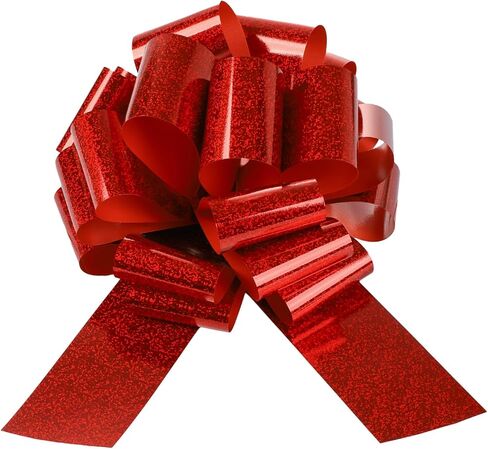 12 inches Pull Bow, 2 Pieces Extra-Large Gift Bow for Decorating Present, Big Bows for Gift Wrapping,Bikes, Appliances, Showers,Christmas, Wedding, Birthday (Red) in Saudi Arabia