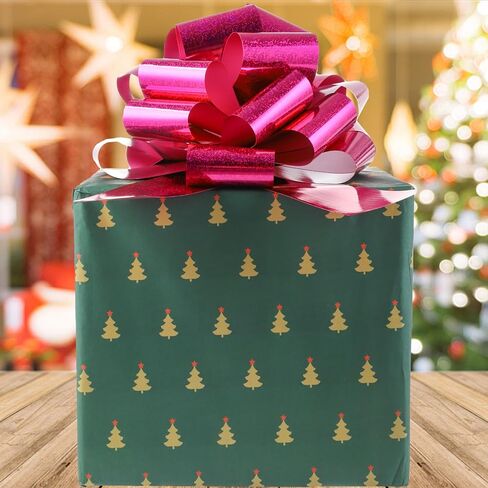 12 inches Pull Bow, 2 Pieces Extra-Large Gift Bow for Decorating Present, Big Bows for Gift Wrapping,Bikes, Appliances, Showers,Christmas, Wedding, Birthday (Red) in Saudi Arabia