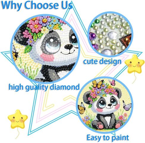 Framed Cartoon Diamond Art Kits for Adults, Adult's Mosaic Diamond Art Painting Kits for Beginners, 5D Diamond Dots for Adults Easy to DIY Full Drill Gem Art Painting Kits for Home Decor 6x6 inch in Saudi Arabia