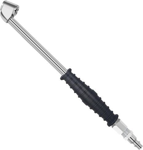 8.6" Extended Reach Dual Head Air Chuck, 1/4" FNPT 2-Way Connection Dually Air Chuck for Semi Trucks Tires with Rubber Handle in Saudi Arabia