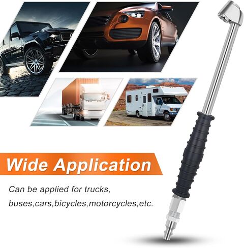 8.6" Extended Reach Dual Head Air Chuck, 1/4" FNPT 2-Way Connection Dually Air Chuck for Semi Trucks Tires with Rubber Handle in Saudi Arabia