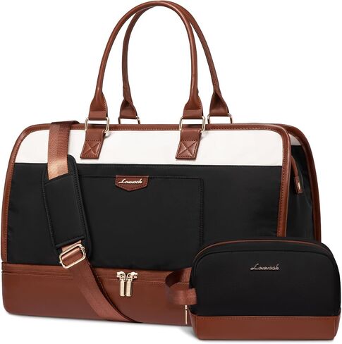 LOVEVOOK Travel Duffel Bag For Women, Large Weekender Bags With Shoe Compartment, Air Approved Overnight Carry-on Bags With Wet Pocket, Gym Tote Bag, Hospital Bag, 2Pcs in Saudi Arabia
