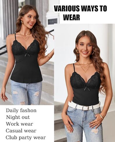 Avidlove Camisole Tops for Women Sexy Tank Tops Cami Y2K Bralette Spaghetti Strap Undershirts Slim Going Out Top Lingerie in Saudi Arabia