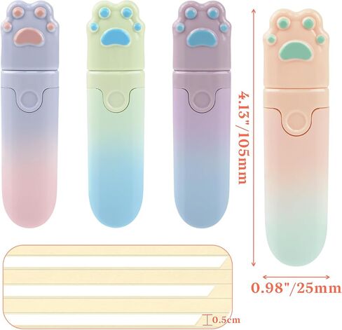 Temiary 4Pcs Cute Whiteout Correction Tapes, Retractable White Out Pen for Instant Correction, Easy to Use, Aesthetic White Out Tape Set for Students School Office Supplies (Retractable) in Saudi Arabia