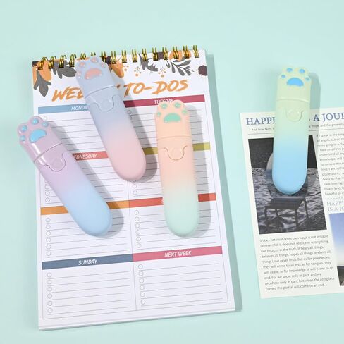 Temiary 4Pcs Cute Whiteout Correction Tapes, Retractable White Out Pen for Instant Correction, Easy to Use, Aesthetic White Out Tape Set for Students School Office Supplies (Retractable) in Saudi Arabia