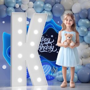 Rielmox Marquee Light-Up Letters 4FT: Marquee Letters 4 Feet Tall, Large Marry Me Light Up Letters for Party Wedding Birthday Baby Shower Graduation Decorations, White Letter O