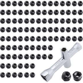 Hobbypark 100pcs Wheel M2.5 Lock Nuts with Wheel Wrench for 1/18 TRX4M Replacement Parts