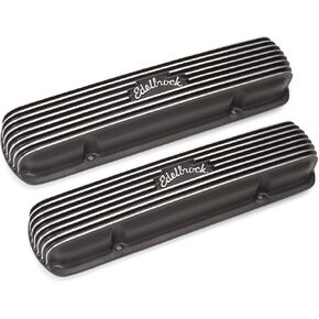Edelbrock 41303 Black Classic Finned Aluminum Valve Cover