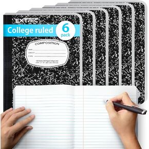 Composition Notebook College Ruled - 2 Pack College Ruled Composition notebook 200 Pages (100 Sheets) Composition Notebooks for School Supplies, Office Supplies - Composition Notebooks College Ruled