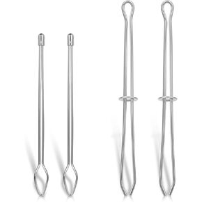 ZEYIYER 4PCS Rope Threader Clip, Drawstring Threader Tool, Easy Pull Drawstring Threader Self-Locking ​Tweezers, Quick Insert DIY Rope Threader Sewing Tool for Pants Shoes Hoodie