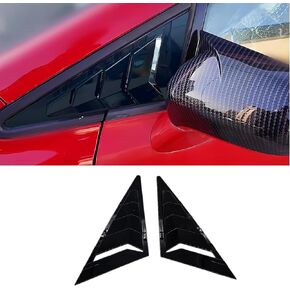 Window Louvers for 8th Gen Honda Civic 2006 2007 2008 2009 2010 2011 Accessories Front Side Window Louvers Air Vent Shades Panel Cover Exterior Decoration Accessories（Front Side Bright Black）