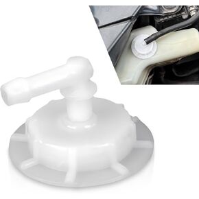 1 PC Car Radiator Coolant Reservoir Cap, Plastic Armrest Box Cover with Connector, Replacement OEM Part Number 19102-PM5-A00 19106-RNA-A48 Accessories, Compatible with Honda Accord (White)
