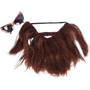 SandT Collection Fake Beard and Mustache Costume with Sunglasses for Adult Men and Women