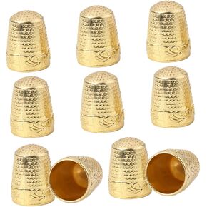 PLAFOPE 10pcs Thickened Thimble Finger Cot Quilting Thimble Fingertip Thimble Portable Sewing Thimble DIY Thimble Finger Thimble Small Finger Needle Finger Guard Cut Cloth Copper Thumb
