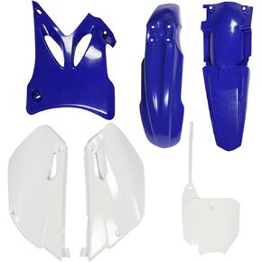 ABS Plastic Blue White Plastic Side Cover Fairing Kit Replacement for Yamaha YZ85 2002-2014 Dirt Bike