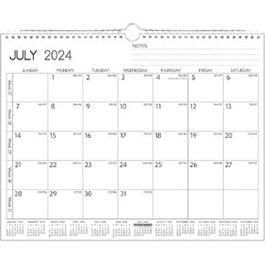 2024-2025 Wall Calendar - Jul 2024 –Dec 2025, 18 Months Calendar 2024-2025, 14.57 x 11.42 In, 2025 Calendar, Monthly Calendar with Week Numbers, Large Blocks, Thick Paper, Yearly Overview ＆ Notes