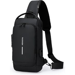 Sling Bag for Men Crossbody Bag Men Mens Crossbody Bag Shoulder Bag for Men Pu Leather Anti-Theft Bag for Men