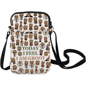 LEVLO Funny Groot Crossbody Bag Groot Lover Inspired Gift Today I Feel I Am Groot Shoulder Bag Groot Merchandise
