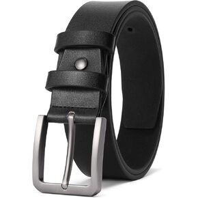 GOIACII Cow Leather Casual Belt for Men Rotated Buckle Casual Jeans Dress Belts With Gift Box