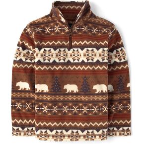 The Children's Place Boys' Warm Fleece Quarter Zip Pullover