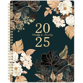 2025 Planner - 2025 Weekly & Monthly Planner, 8" x 10", JAN.2025 - DEC.2025, Calendar/Planner 2025 with Sturdy Cover, Premium Paper, Twin-wire Binding, Print Tabs
