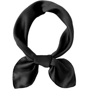 Silk Head Scarf for Women Satin Neck Scarves Square Solid Hair Bandana Headband 27.5"