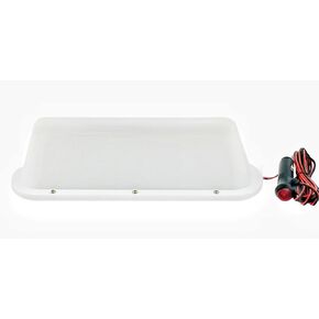 Multiple Colors 12V LED Magnetic Taxi Sign Roof Top Car Super Bright Light Lamp with Cigar Lighter (Case Color: White, Light Color: Blue)